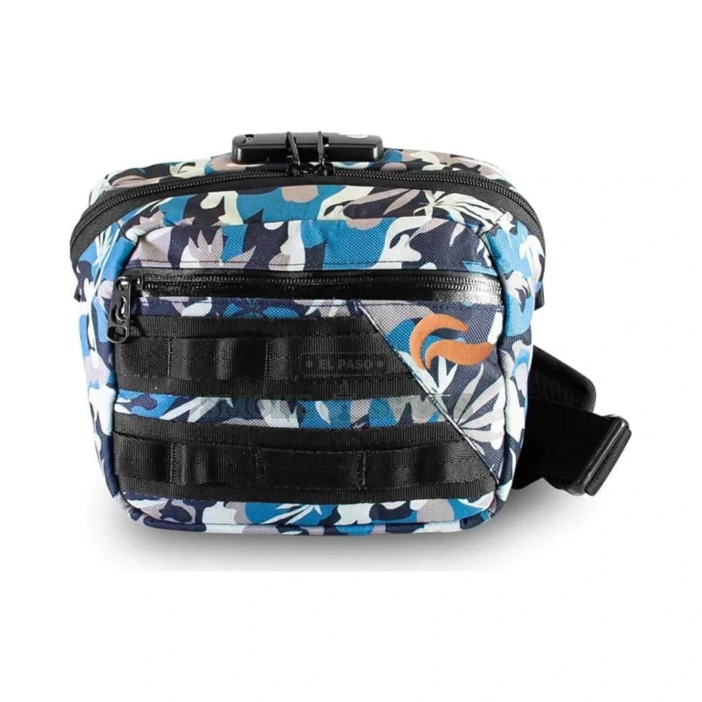 Skunk Kross HPS crossbody bag front view in El Paso, padded nylon and two compartments, 21+ pickup