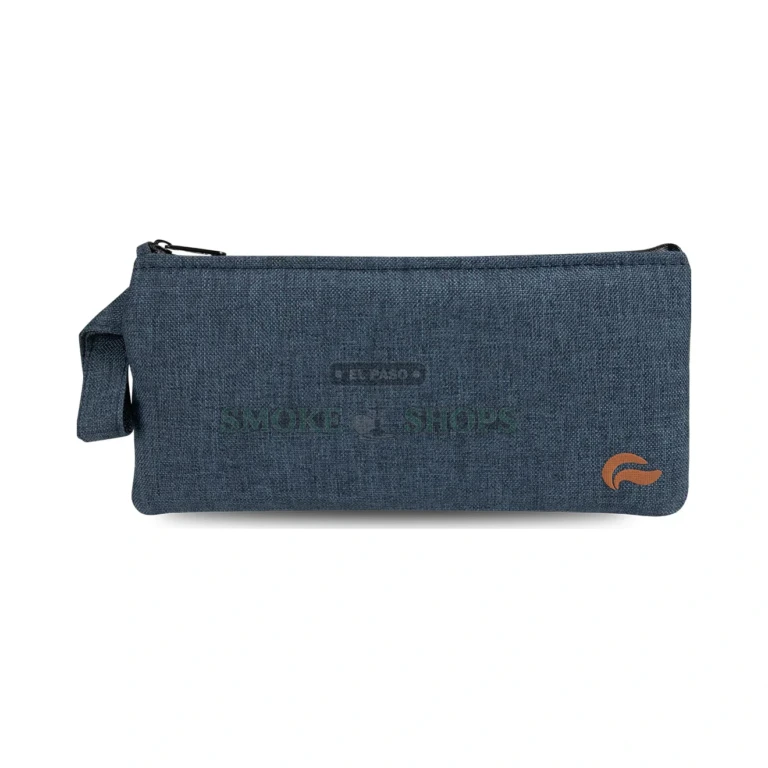 Skunk Large Zipper Pouch S24 zipper closure detail in El Paso, durable smell-proof padded pouch