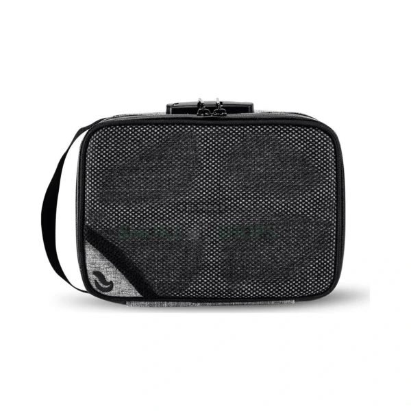 Skunk Sidekick w/ Lock Large smell-proof case in El Paso, GRAY2 front view with combination lock and SK9 carbon lining