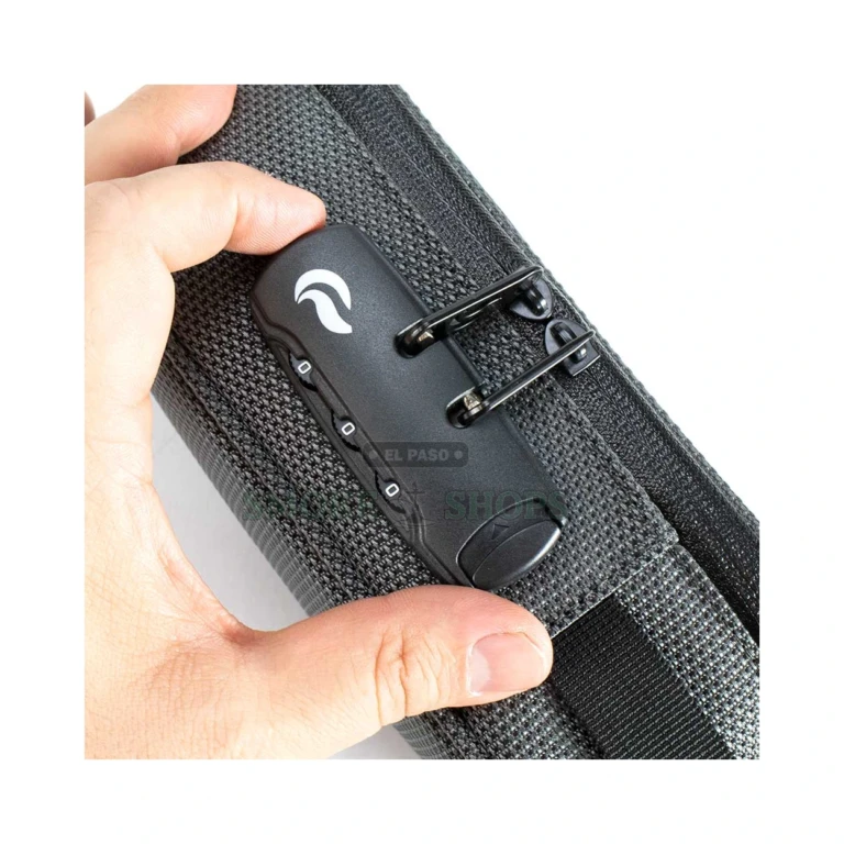 Skunk Sidekick Small case open in El Paso showing four compartments and Velcro dividers, smell-proof carbon lining