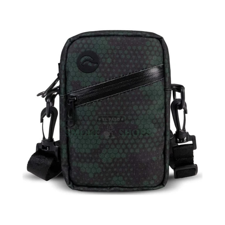 Skunk Slide Mini Pack smell-proof crossbody bag in El Paso, SK9 activated-carbon lining, 9 inch compact build, pickup