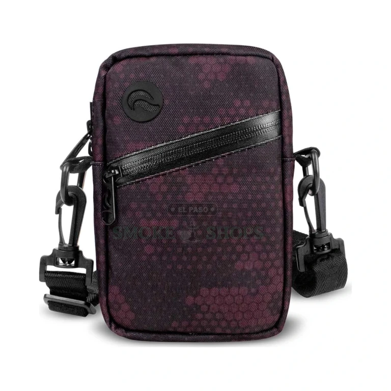 Skunk Slide Mini Pack smell-proof crossbody bag detail in El Paso, leather-look padded fabric, lockable, same-day pickup