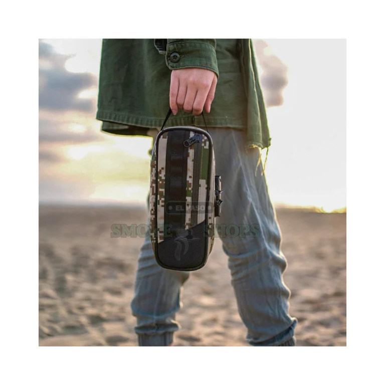Skunk Wingman Medium WG1 smell-proof case in El Paso showing zipper closure and padded nylon shell, same-day pickup