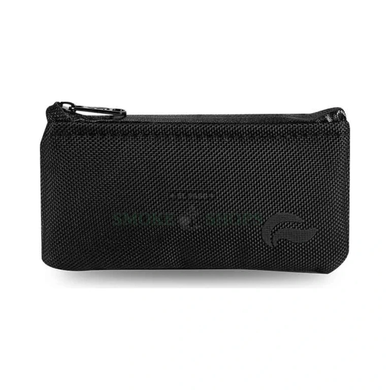 Skunk S15 smell-proof zipper pouch open view in El Paso showing padded interior and carbon lining