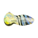 Sky Blue Swirl Glass Spoon Hand Pipe thumbnail