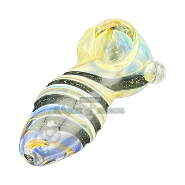 Sky Blue Swirl On Gold Flume in stock at El Paso Smoke Shop, near me for same-day pickup