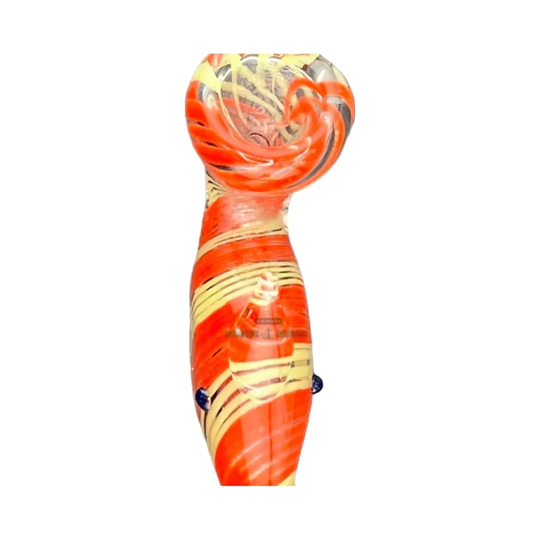 Smoking Nemo borosilicate hand pipe fish-lips mouthpiece in El Paso, left-side carb, glass pipe