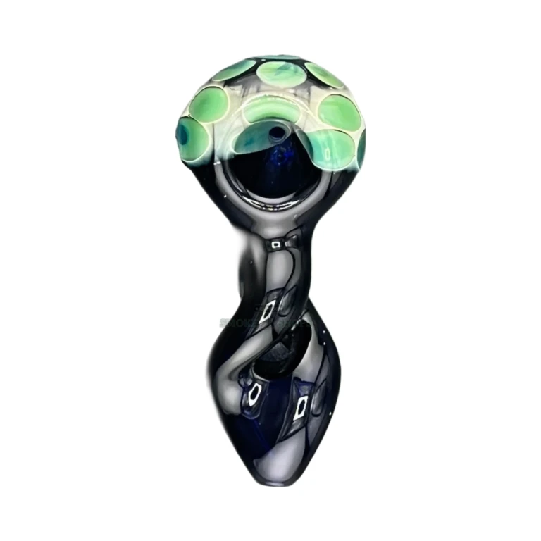 Spore Head borosilicate hand pipe mouthpiece in El Paso, flat 5 mm tip about 93 mm long, glass pipe