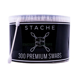 Stache Quartz Swabs 300-count cotton cleaning swabs in El Paso, dual-ended tips and bamboo handle, same-day pickup