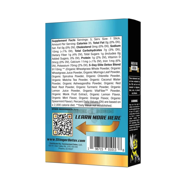 Stinger Detox 5 Day Detox stick poured into water in El Paso, one daily cleanse drink mix, same-day in-store pickup