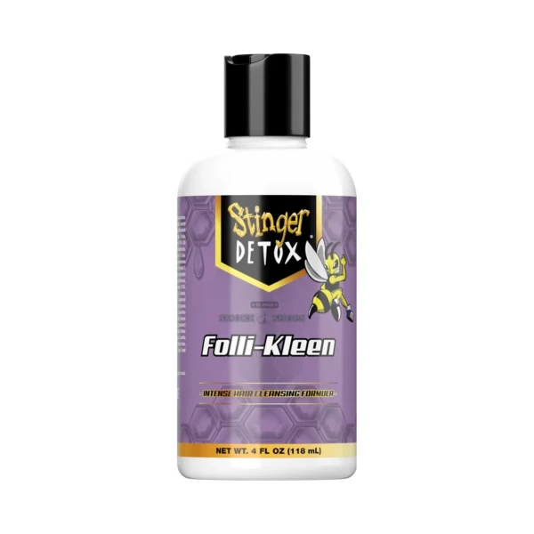 Stinger Detox Folli Kleen hair cleanser bottle in El Paso, 4 fl oz single-use deep clean shampoo, same-day pickup