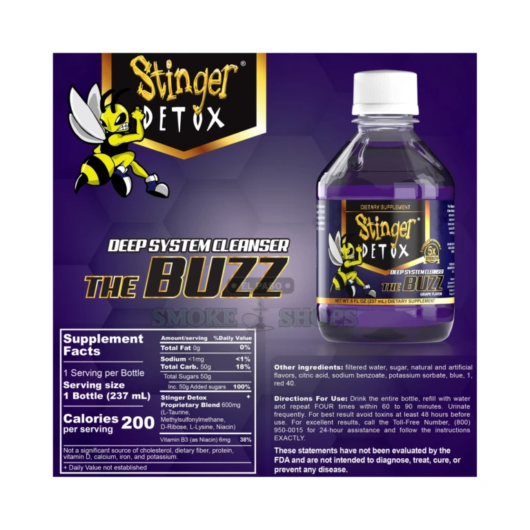 Stinger Detox Buzz Grape close-up at El Paso Smoke Shop, in stock near me for same-day pickup