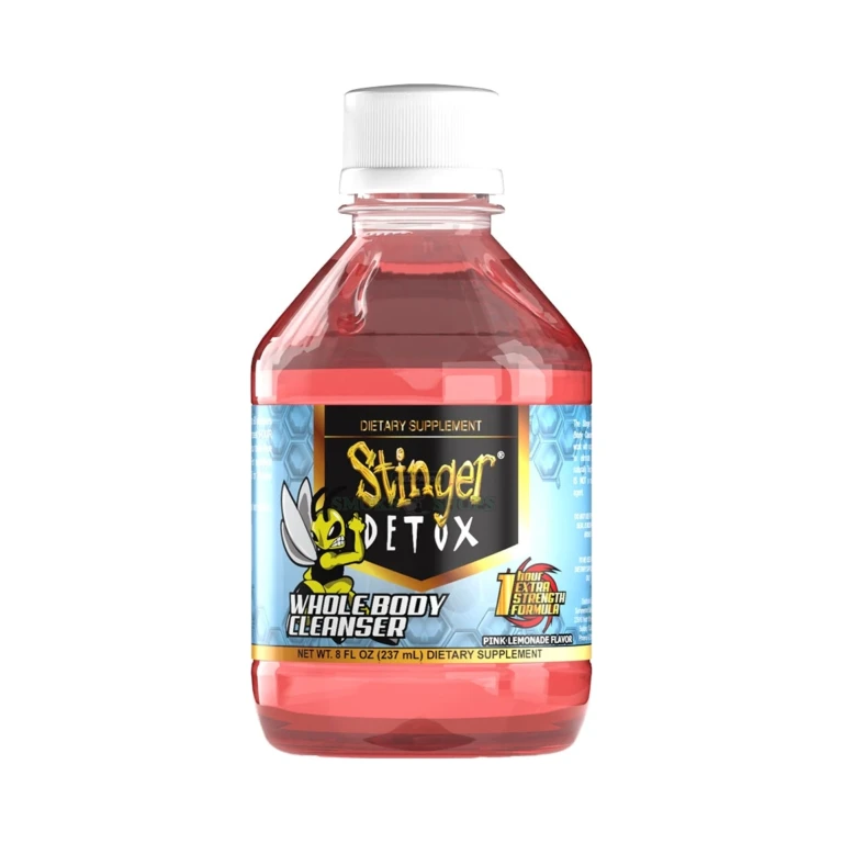 Stinger Detox Pink Lemonade close-up at El Paso Smoke Shop, in stock near me for same-day pickup