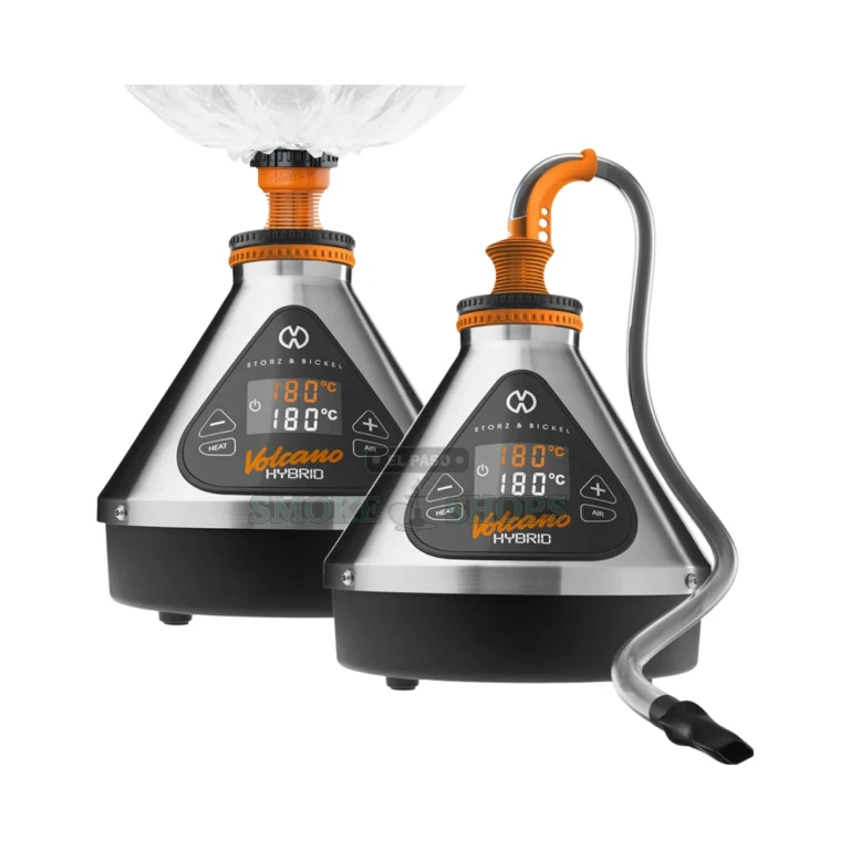 Storz & Bickel Volcano Hybrid touch display and temperature controls in El Paso, app-compatible desktop vaporizer