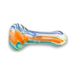 Superman Swirl Glass Spoon Hand Pipe thumbnail