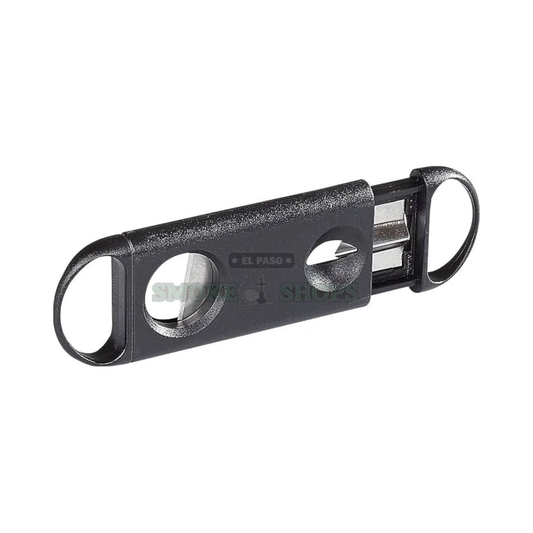The Big Easy 2-in-1 cigar cutter V-cut side in El Paso, matte black, stainless steel blade, pick up today