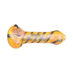 Thick Pink Fume Glass Spoon Hand Pipe thumbnail