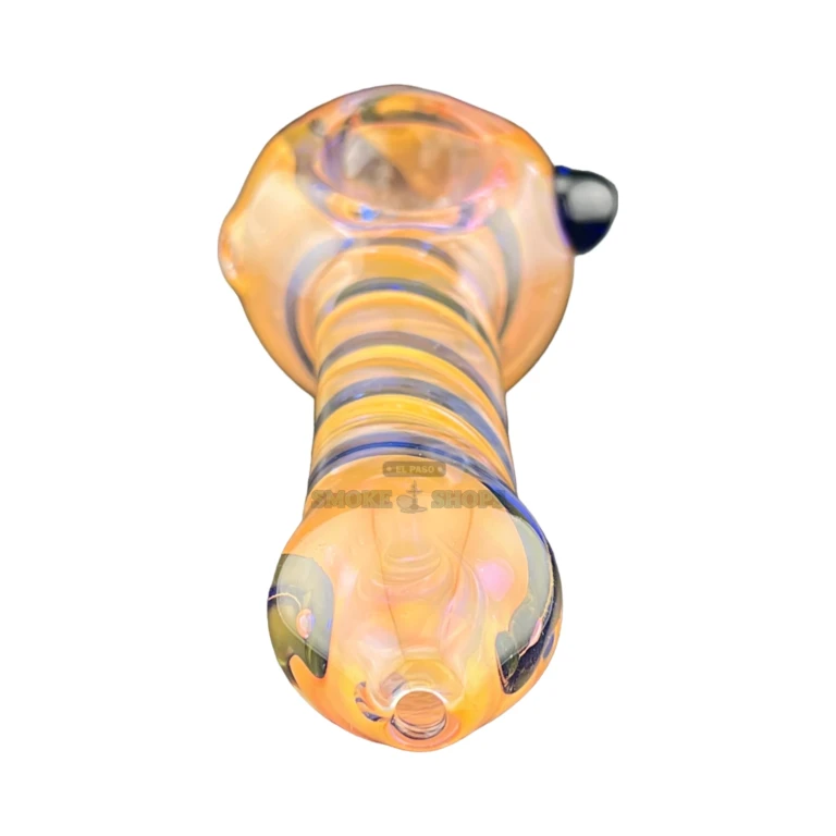 Thick Pink Fume glass pipe bowl close-up in El Paso, wide 21 mm bowl for tobacco use, El Paso Smoke Shops