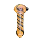 Thick Pink Fume Glass Spoon Hand Pipe thumbnail