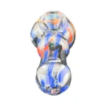 Thick Stripe Criss Cross Glass Spoon Hand Pipe thumbnail