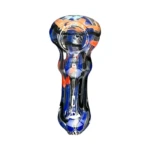 Thick Stripe Criss Cross Glass Spoon Hand Pipe thumbnail