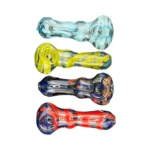 Thick Stripe Criss Cross Glass Spoon Hand Pipe thumbnail