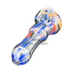 Thick Stripe Criss Cross Glass Spoon Hand Pipe thumbnail