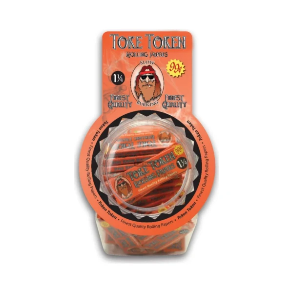 Toke Token 1 1/4 Orange rice rolling papers pack in El Paso, 24 leaves with natural gum, same-day pickup