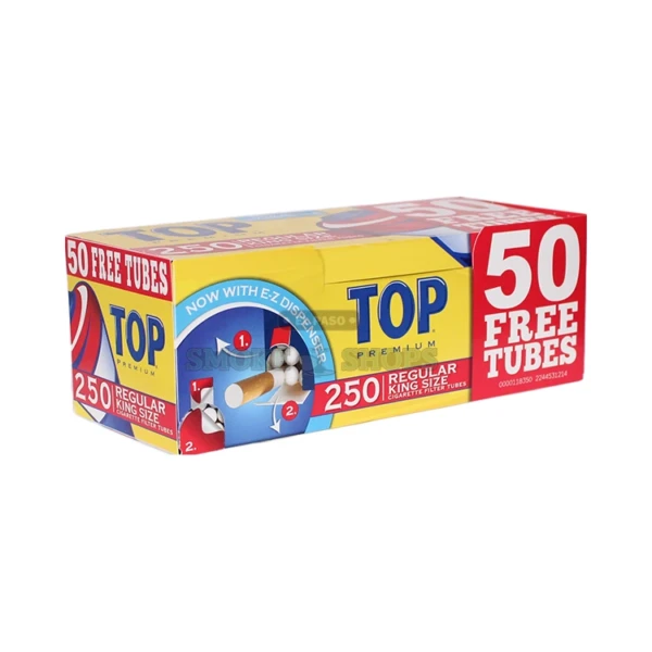 Top cigarette tubes box in El Paso, King Size 84mm, 250 count, empty pre-made filtered tubes for roll-your-own use