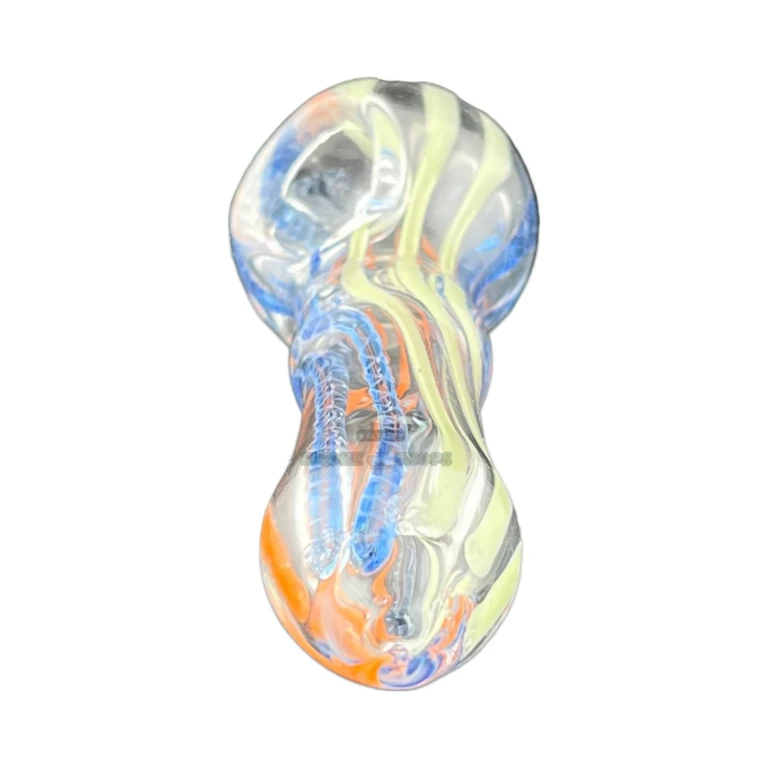 Tri Stripe glass pipe bowl close-up in El Paso, shallow 16 mm bowl for tobacco use, El Paso Smoke Shops