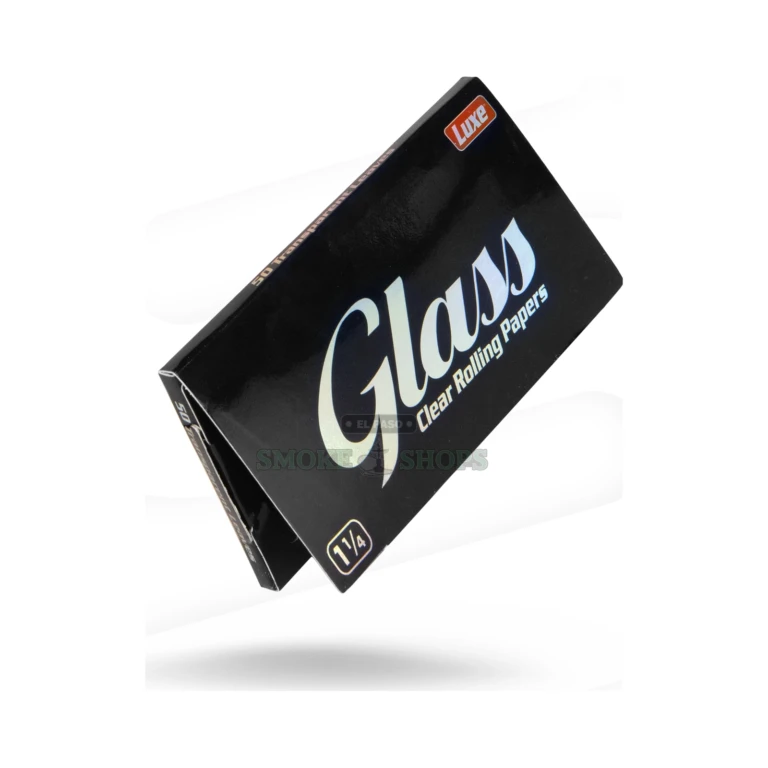 Trip2 Glass clear cellulose rolling papers 1 1/4, 50 transparent sheets, booklet front view in El Paso