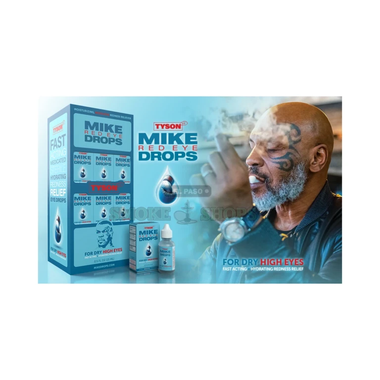 Tyson 2.0 Red Eye Drops box and Drug Facts label in El Paso, sterile OTC redness relief drops, pick up today