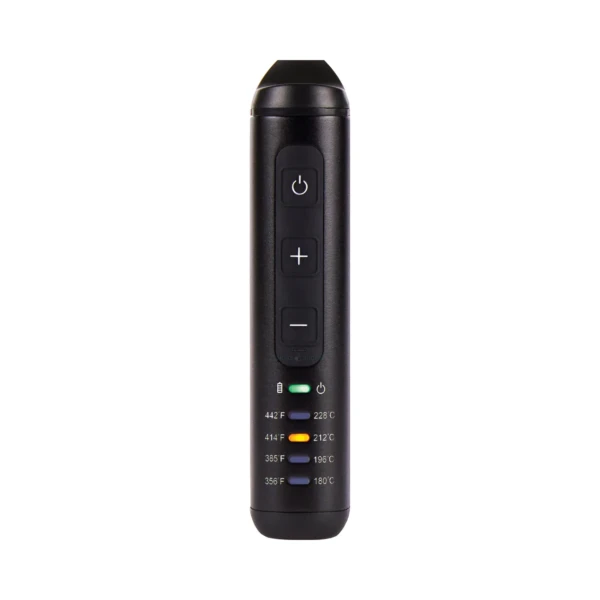 Vapium Lite dry herb vaporizer in El Paso, black portable unit with ceramic oven and 8 heat presets inside