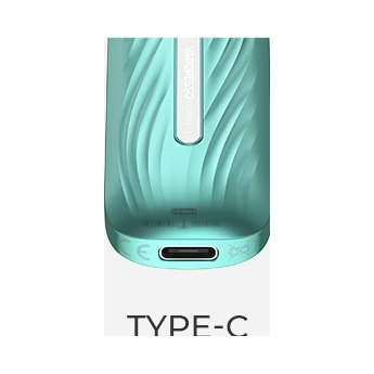 Vaporesso Osmall 2 pod system kit contents in El Paso: battery, 1.2 ohm pod, USB-C cable, manual