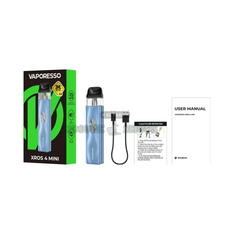 Vaporesso XROS 4 Mini pod vape in El Paso showing adjustable airflow slider, same-day in-store pickup