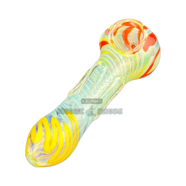 Wavey Glass Spoon Hand Pipe