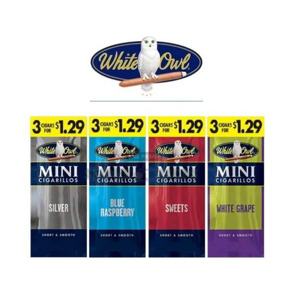 White Owl Minis cigarillos in El Paso, 3.5 in little cigars in a FoilFresh resealable foil pouch, same-day pickup