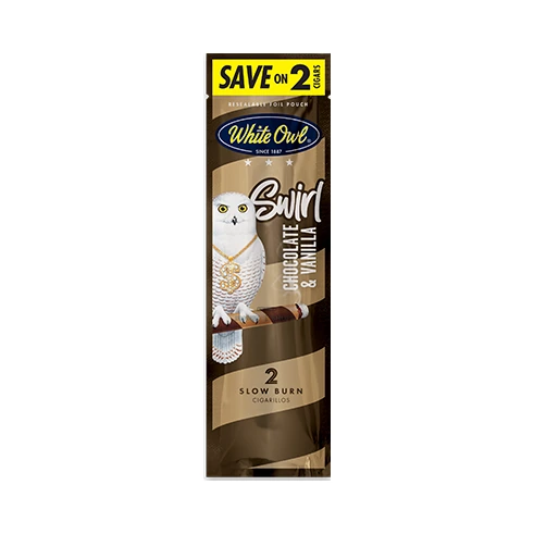 White Owl Pairs Chocolate dark and white chocolate cigarillos in El Paso, resealable foil pouch of 2, in stock