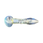 White Spiral Fume Glass Spoon Hand Pipe thumbnail