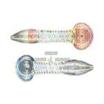 White Spiral Fume Glass Spoon Hand Pipe thumbnail