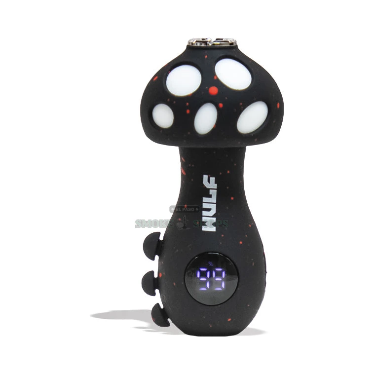 Wulf Tryp Mushroom 510 battery digital screen in El Paso showing battery level and voltage, 4 settings, same-day pickup