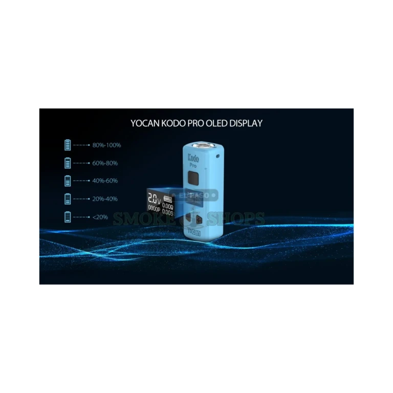 Yocan Kodo Pro 510 battery with cartridge attached in El Paso, fits oversized 510 carts up to 12mm, in stock