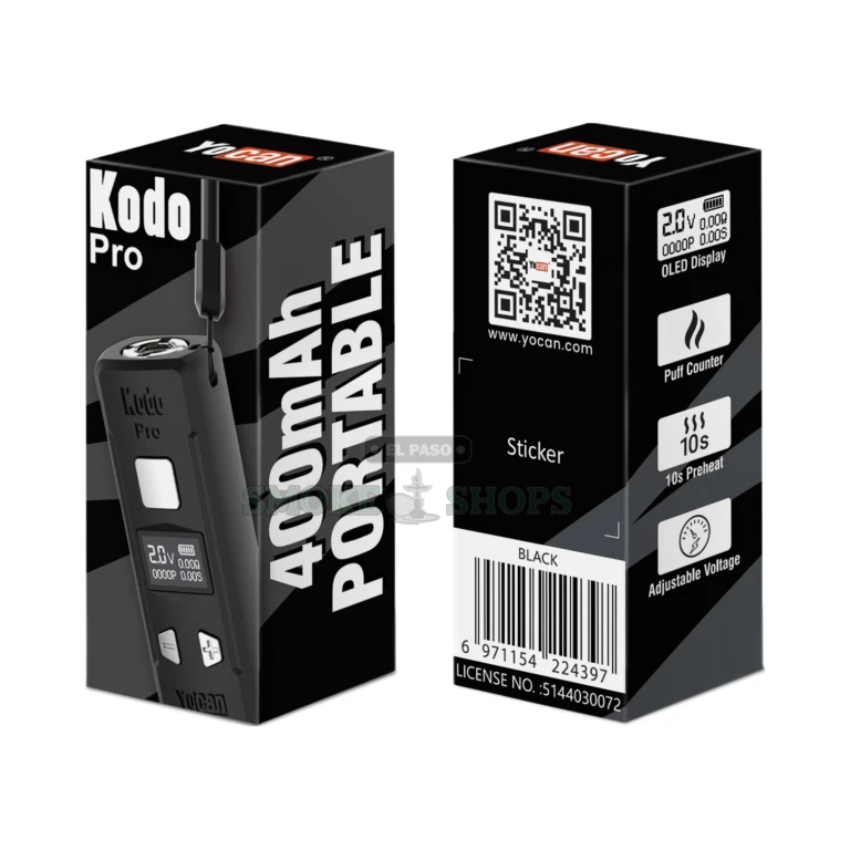 Kodo Pro Yocan Black close-up at El Paso Smoke Shop, in stock near me for same-day pickup