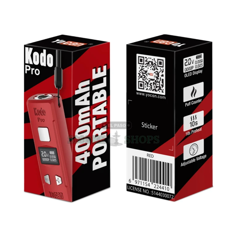 Kodo Pro Yocan Red close-up at El Paso Smoke Shop, in stock near me for same-day pickup