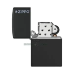 Zippo Classic Black Matte with Zippo Logo Windproof Lighter (218ZL) thumbnail