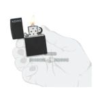 Zippo Classic Black Matte with Zippo Logo Windproof Lighter (218ZL) thumbnail