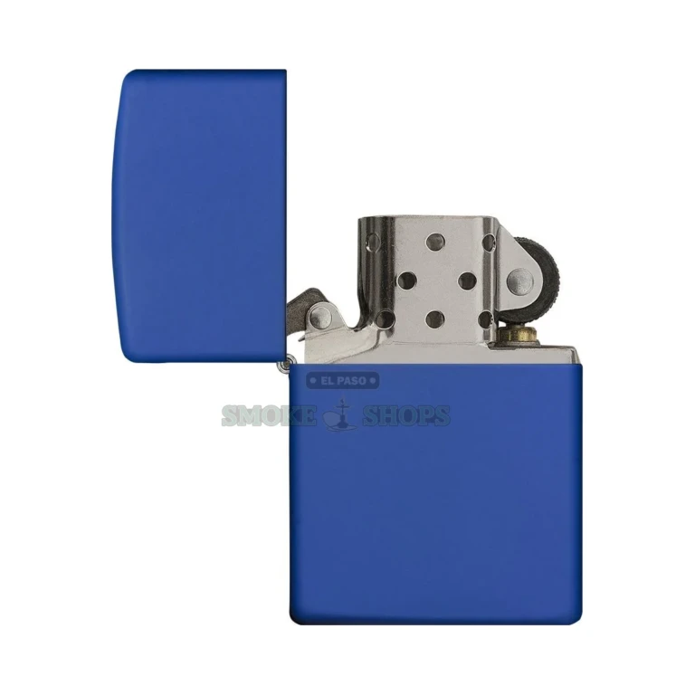 Zippo 229 Royal Blue Matte lighter packaged in its Zippo gift box