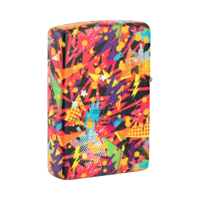 Zippo 46008 retro design lighter open with the windproof chimney and flip-top lid visible