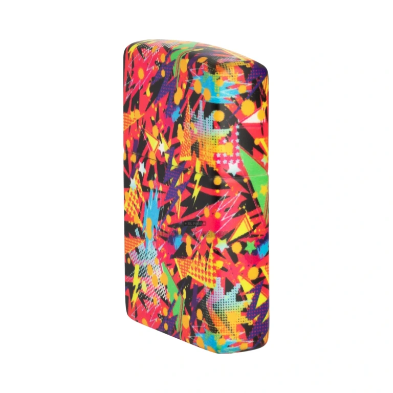Zippo 540 Color Retro Design glow-in-the-dark windproof lighter in green matte, model 46008, closed front view