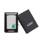 Zippo A Bit O' Luck Four-Leaf Clover Windproof Lighter, High Polish Chrome thumbnail
